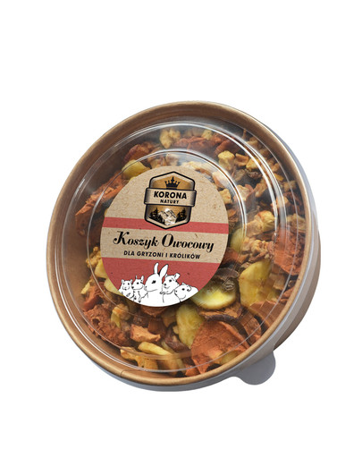 NATURAL-VIT Korona Natury Graužikų ir triušių skanėstai - vaisių krepšelis 200g