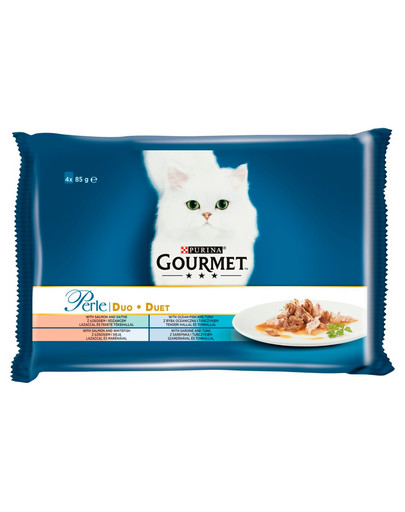 GOURMET Perle Zivju duets 48x85g mitrā kaķu barība