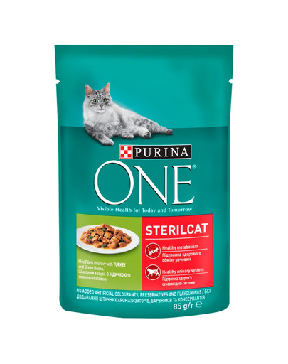 PURINA ONE Sterilcat ar tītaru gaļu sterilizētiem kaķiem 85g