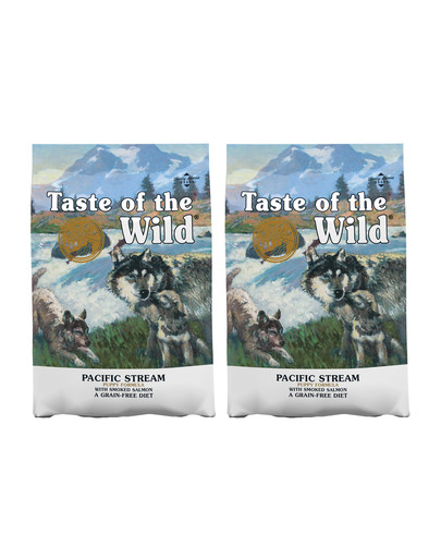 TASTE OF THE WILD Pacific Stream Puppy  24,4 kg (2 x 12,2 kg)su rūkyta lašiša