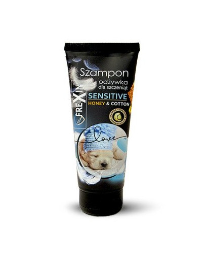FREXIN Sensitive kucēnu šampūns un kondicionieris, medus and kokvilna 220 g