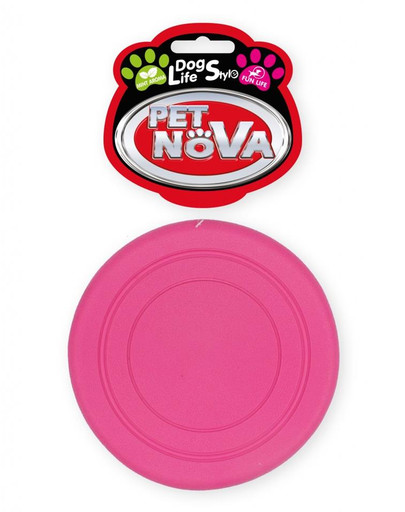PET NOVA DOG LIFE STYLE Frisbijs 18 cm rozā, piparmētru aromāts