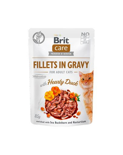 BRIT Care Cat Fillets in gravy 85 g pīles fileja mērcē