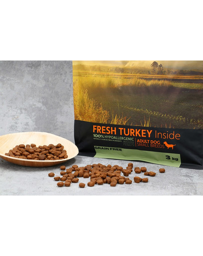 DR PETCARE Country&Nature Turkey with Vegetables Recipe Barība maziem suņiem ar tītaru gaļu un dārzeņiem 9kg