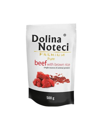 DOLINA NOTECI Premium Pure liellopu gaļa ar rīsiem 500g