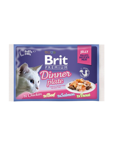 BRIT Premium Fileja maltīte ar dažādu garšu, želejā kaķiem 52 x 85 g