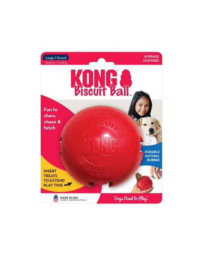 KONG Rotaļlieta bumbiņa biscuit ball s