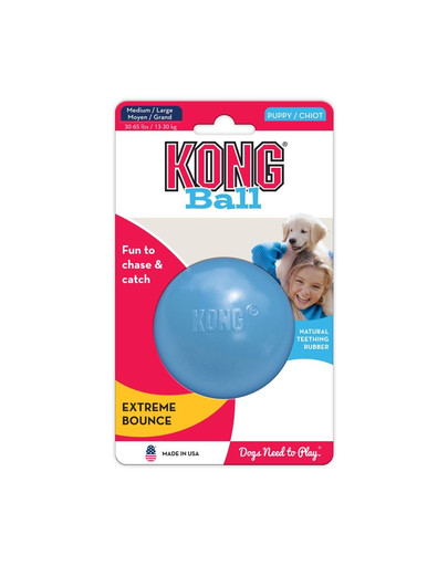 KONG Puppy Ball with Hole rotaļu bumbiņa kucēnam