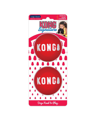 KONG Signature Balls suņu bumbiņa 2 gab. L