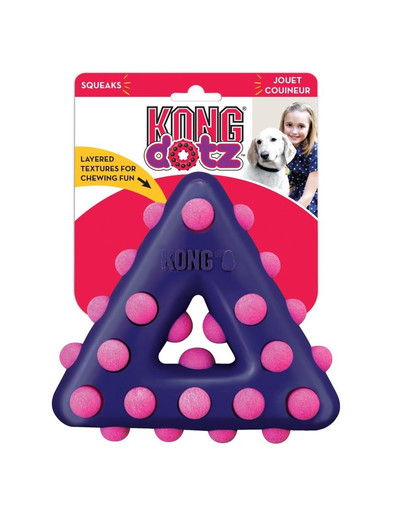 KONG Dotz Triangle S suņu rotaļlieta smaganu masāžai