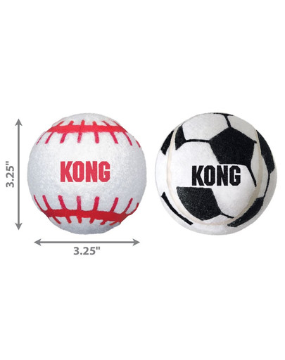 KONG Sport Balls Assorted L gumijas bumbiņas, 2 gab.