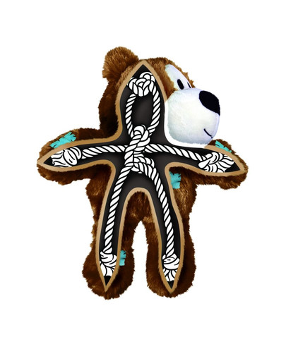 KONG Knots Wild Bear Assorted rotaļlieta suņiem lācis XS