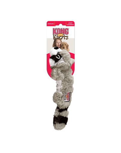 KONG Knots Scrunch Raccoon suņu rotaļlieta - jenots M/L