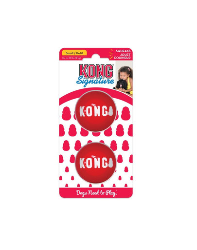 KONG Signature Balls suņu bumbiņa 2 gab. S