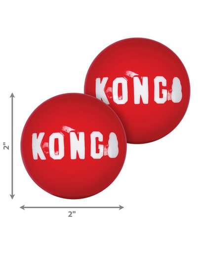 KONG Signature Balls suņu bumbiņa 2 gab. S