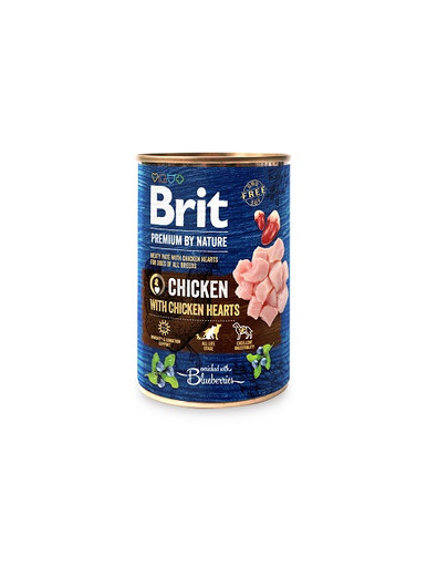 BRIT Premium by Nature ar vistas gaļu un sirsniņām 6 x 400 g mitra suņu barība