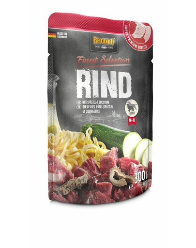 BELCANDO Finest Selection liellopu gaļa ar nūdelēm un cukini suņiem 6 x 300 g