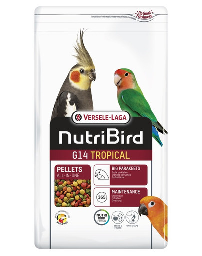 VERSELE-LAGA NutriBird G14 Tropical 1 kg barība vidēja lieluma papagaiļiem