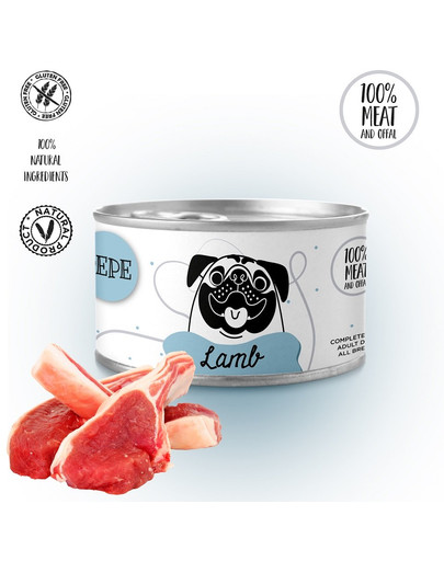 PAKA ZWIERZAKA PEPE 100% jēra gaļa 410 g