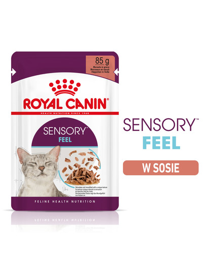 ROYAL CANIN Sensory mitrā barība - gabaliņi mērcē pieaugušiem kaķiem, stimulē ožas, garšas un tekstūras sajūtas 12x85 g