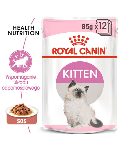 ROYAL CANIN Kitten Instinctive 4x85 g mitrā barība mērcē kaķēniem līdz 12 mēnešu vecumam