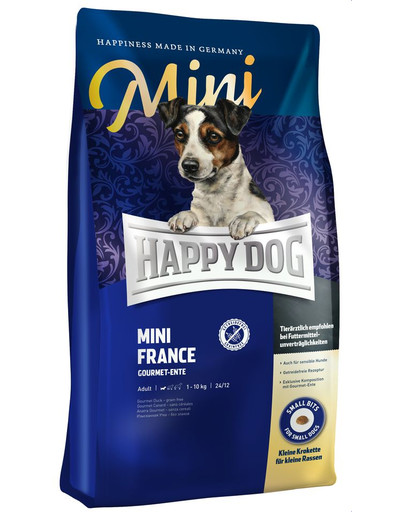 HAPPY DOG Mini France 4 kg sausās barības pieaugušiem suņiem