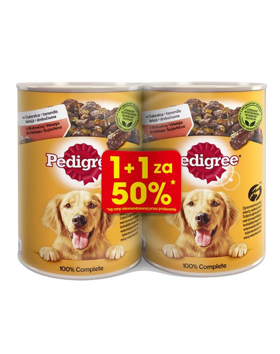 PEDIGREE Liellopu gaļas želeja suņiem 2 x 400g
