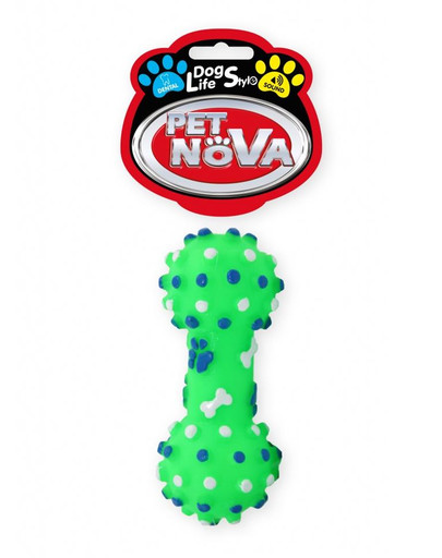 PET NOVA DOG LIFE STYLE rotaļlieta hantele 10,5 cm, zaļa