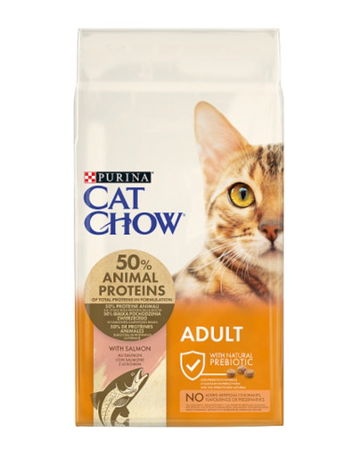 Purina Cat Chow pieaugušiem kaķiem ar lasi un tunci 15 kg