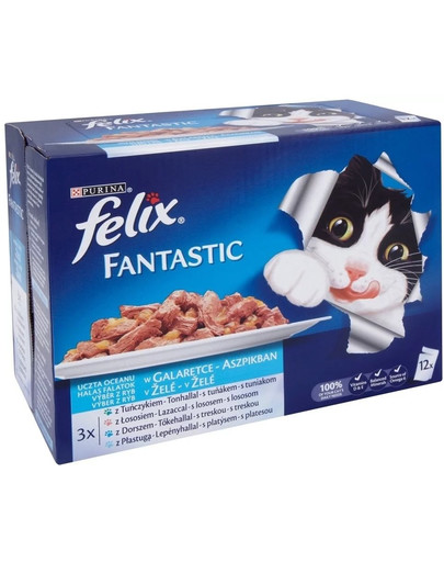 FELIX Fantastic with Tuna, Cod, Salmon and Flounder  72x100g