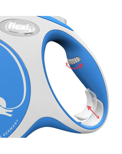 FLEXI New Comfort L Tape 8 m blue automātiskā pavada, zila