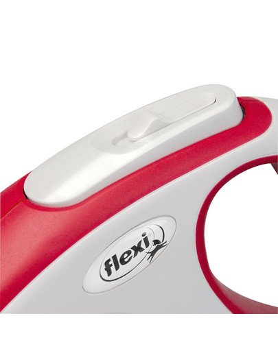 FLEXI New Comfort S Cord 5 m red automātiskā pavada, sarkana