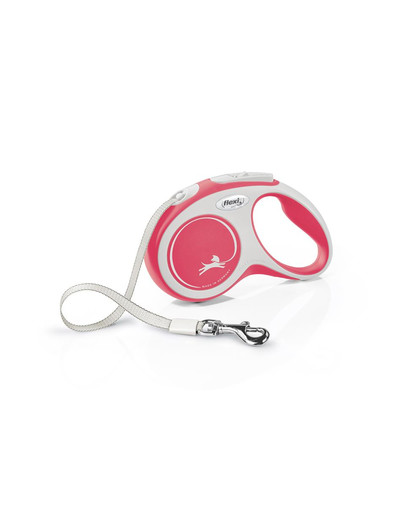 FLEXI New Comfort S Tape 5 m red automātiskā pavada, sarkana
