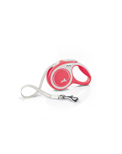 FLEXI New Comfort XS Tape 3 m red automātiskā pavada, sarkana