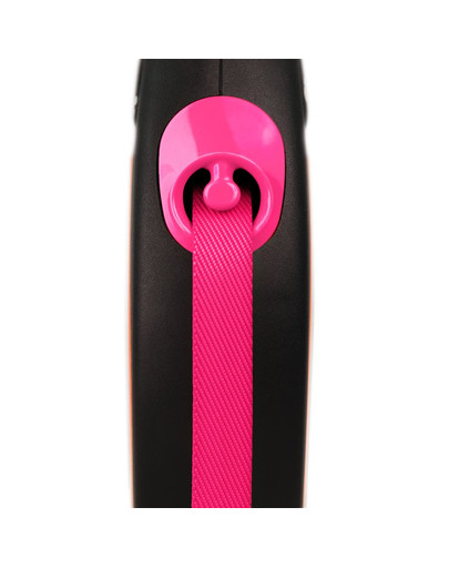 FLEXI New Neon M Tape 5 m pink automātiskā pavada, rozā