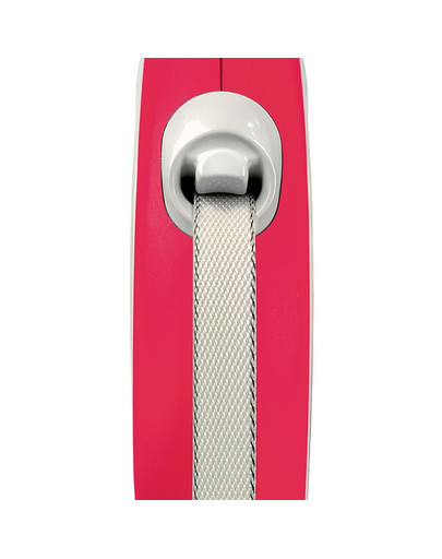 FLEXI New Comfort S Tape 5 m red automātiskā pavada, sarkana