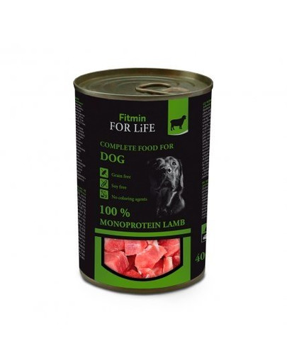 FITMIN For Life Dog Lamb Suņu barība bez graudaugiem, jēra gaļa, 400 g