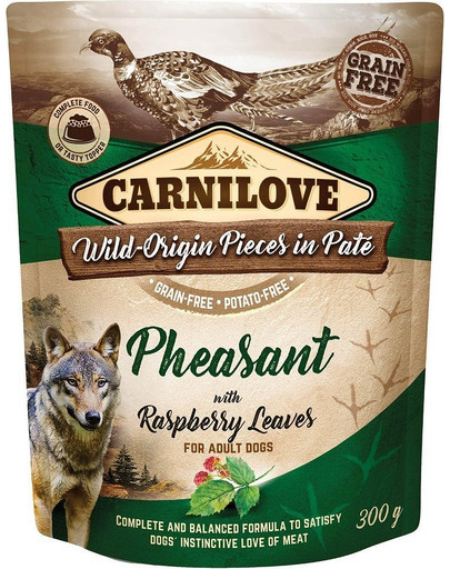 CARNILOVE Pheasant & Raspberry Leaves 300 g Barība suņiem Fazāns un aveņu lapas