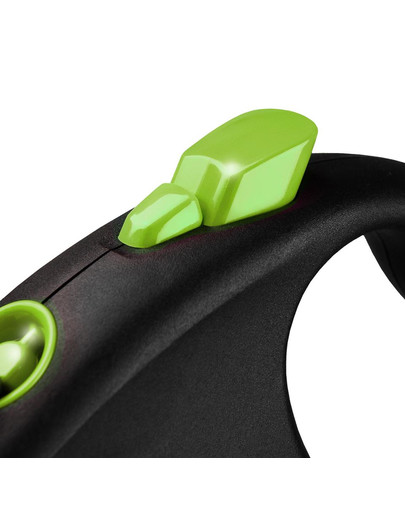 FLEXI Black Design M Cord 5 m green automātiskā pavada