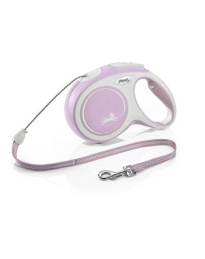 FLEXI New Comfort M Cord 8 m rose automātiskā pavada, rozā