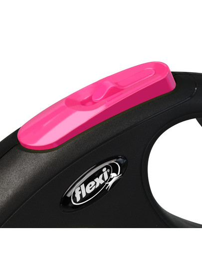 FLEXI New Neon S Tape 5 m rozā automātiskā pavadiņa