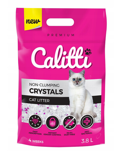 CALITTI Crystals silikona kaķu pakaišiem 15,2 l (4 gab. x 3,8 l)