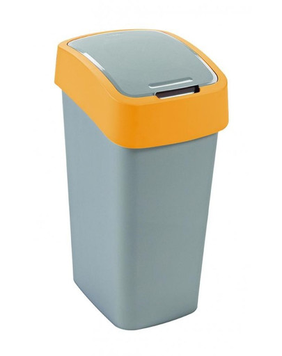 CURVER Atkritumu tvertne FLIP BIN 50 L sudraba / oranžā krāsā