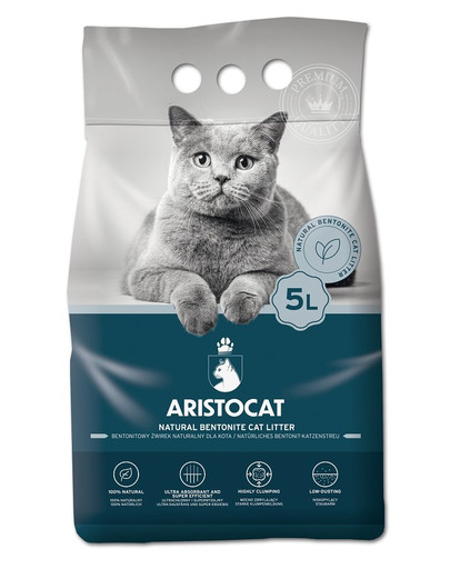 ARISTOCAT Plus dabīgais bentonīta kaķu pakaišs 5 l+ SHEBA Mini dāvanu iepakojums, ar vistu 50 g