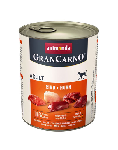 Animonda Grancarno Adult pieaugušo suņu barība ar liellopu un vistas gaļu 400 g