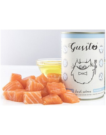 GUSSTO Cat Fresh Salmon märja kassitoit värske lõhe 6x400g
