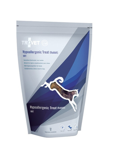 TROVET Hypoallergenic Treat Rabbit HRT funkcionālie suņu našķi ar truša gaļu 250 g