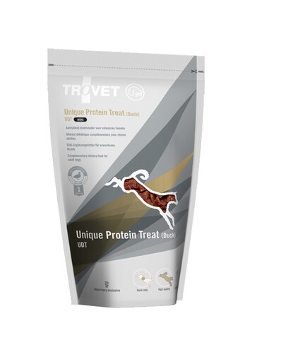 TROVET Unique Protein Treat Duck UDT mini funkcionālie suņu našķi 125 g