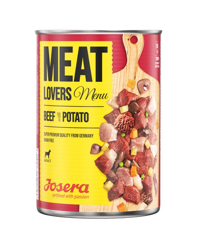 JOSERA Meatlovers Menu Liellopu gaļa ar kartupeļiem 6 x 800g