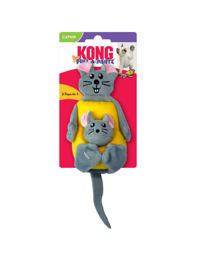 KONG 3-in-1 plīša kaķu pele
